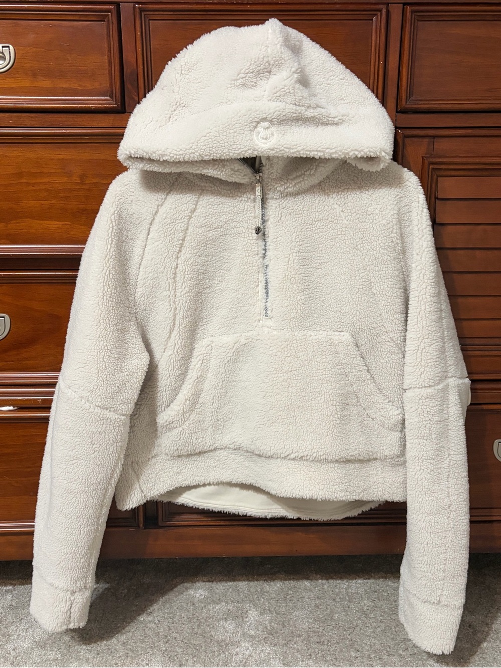 Lululemon Scuba Cream Sherpa Zip-Up Hoodie. Size M/L
